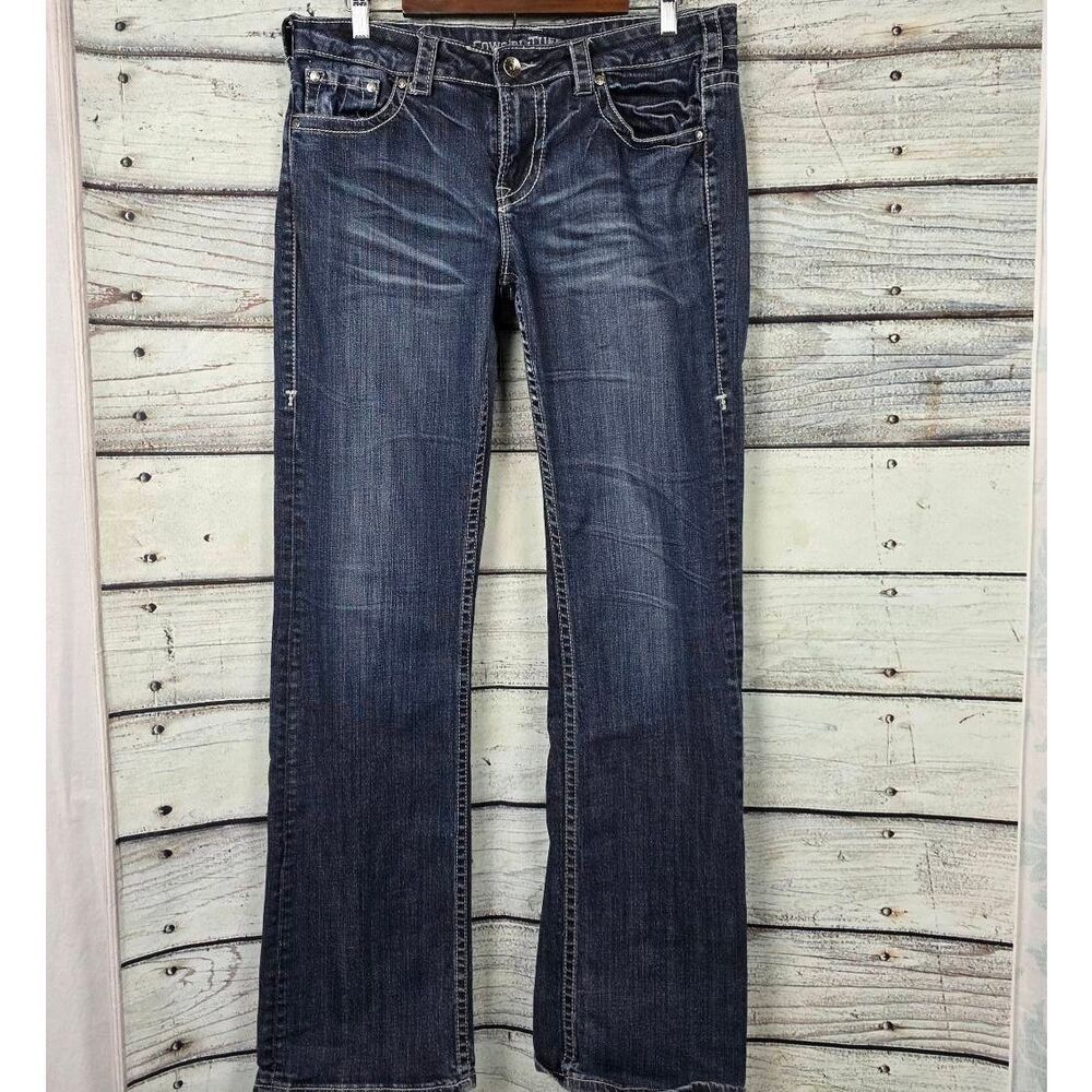 Cowgirl Tuff Women's Boot Cut Jeans - Dark Blue